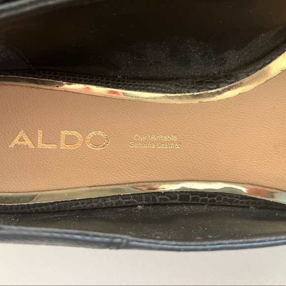 Aldo pointed black leather pumps - Picture 4 of 5